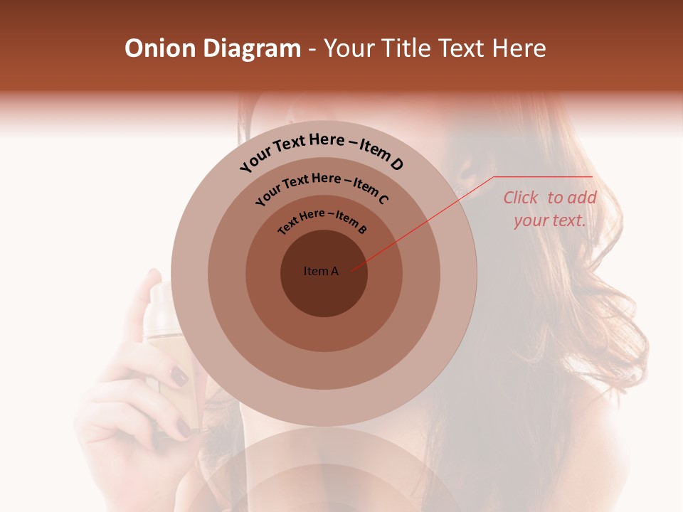 A Beautiful Woman Holding A Bottle Of Perfume PowerPoint Template