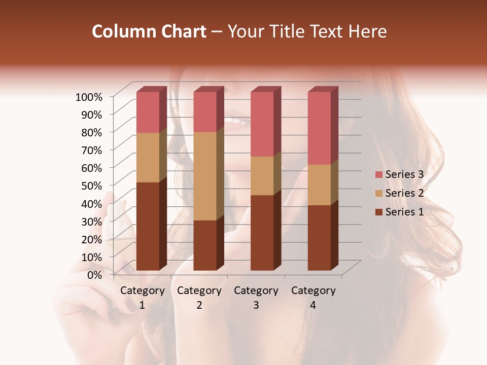 A Beautiful Woman Holding A Bottle Of Perfume PowerPoint Template