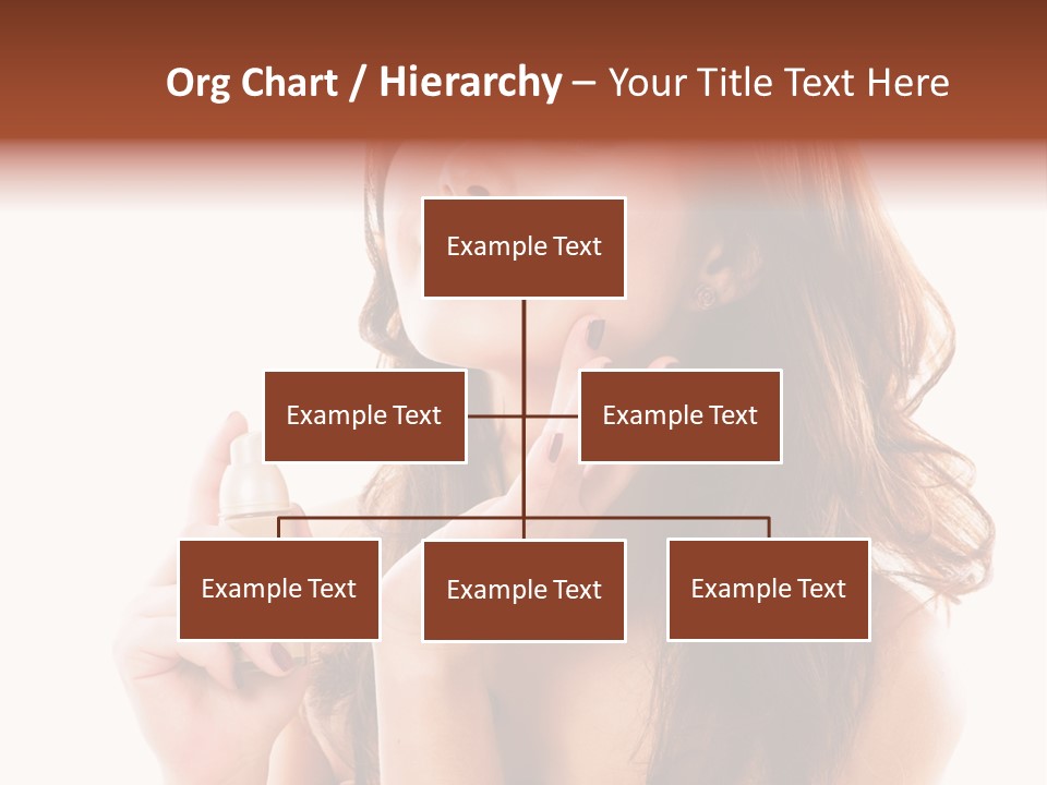 A Beautiful Woman Holding A Bottle Of Perfume PowerPoint Template