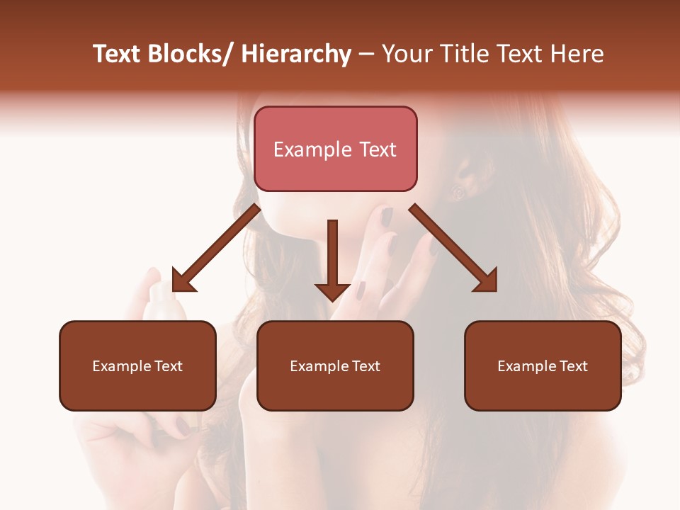 A Beautiful Woman Holding A Bottle Of Perfume PowerPoint Template