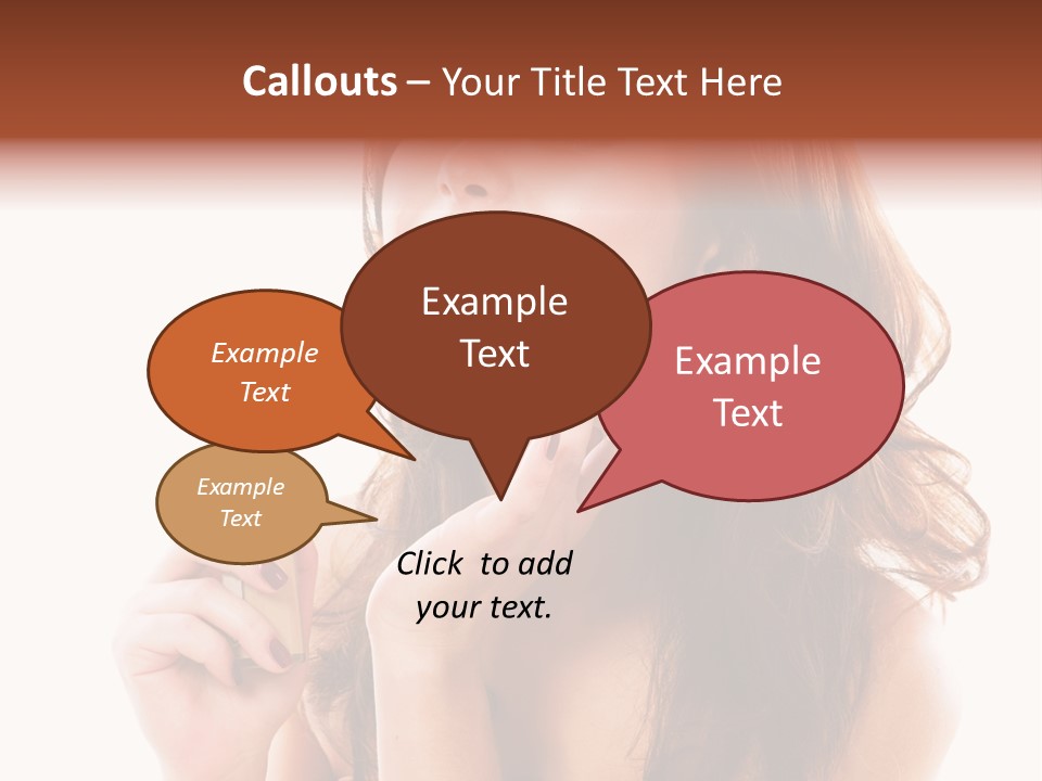 A Beautiful Woman Holding A Bottle Of Perfume PowerPoint Template