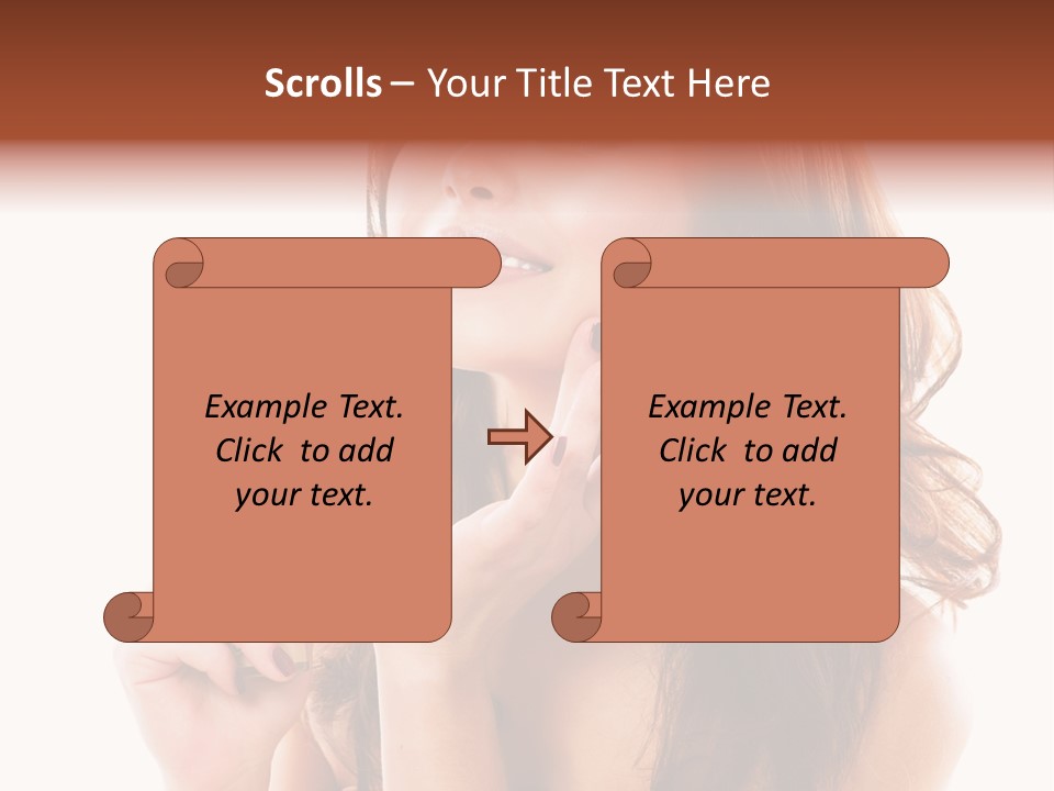 A Beautiful Woman Holding A Bottle Of Perfume PowerPoint Template