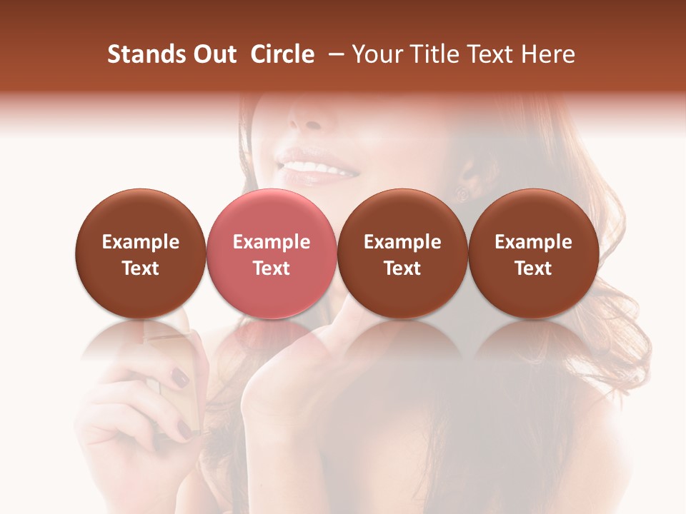 A Beautiful Woman Holding A Bottle Of Perfume PowerPoint Template