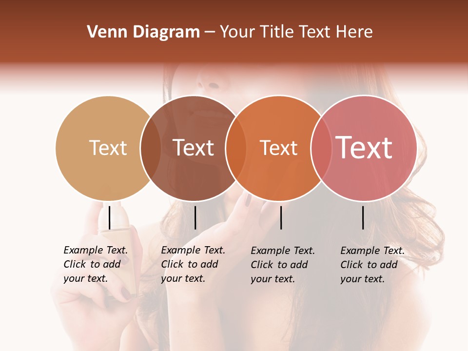 A Beautiful Woman Holding A Bottle Of Perfume PowerPoint Template