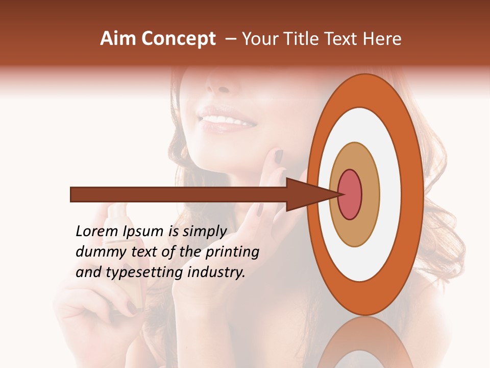 A Beautiful Woman Holding A Bottle Of Perfume PowerPoint Template