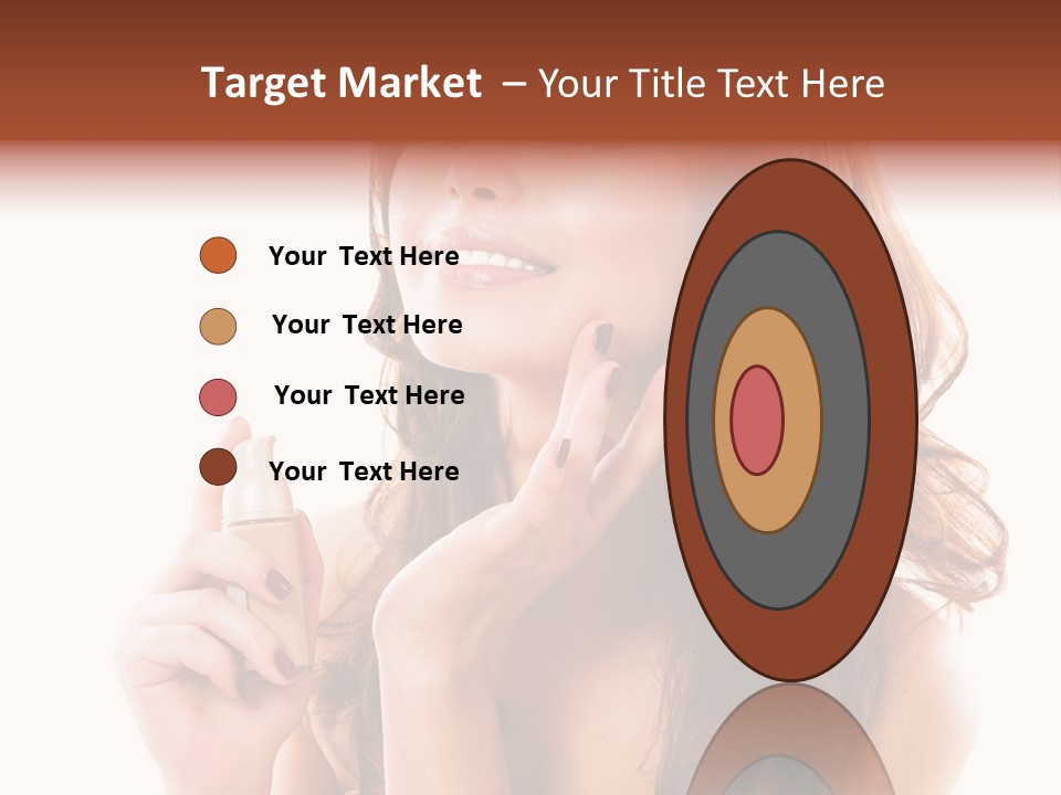 A Beautiful Woman Holding A Bottle Of Perfume PowerPoint Template