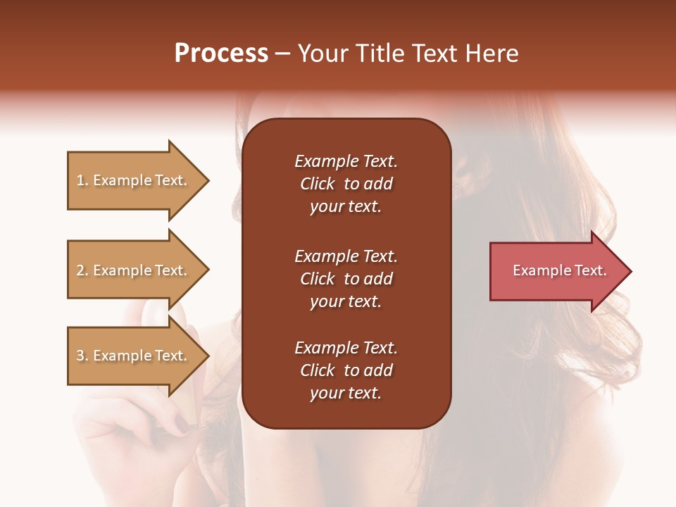 A Beautiful Woman Holding A Bottle Of Perfume PowerPoint Template