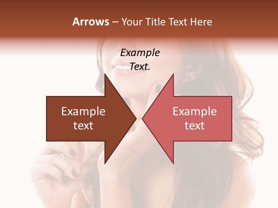 A Beautiful Woman Holding A Bottle Of Perfume PowerPoint Template