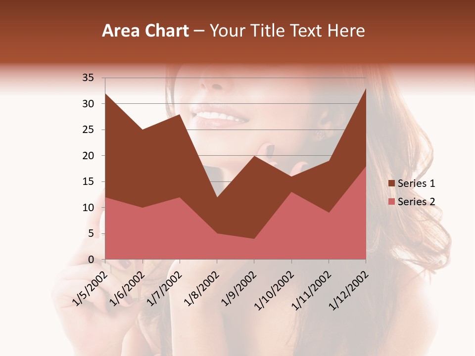 A Beautiful Woman Holding A Bottle Of Perfume PowerPoint Template