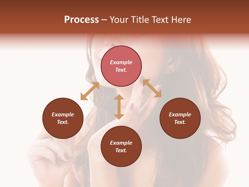 A Beautiful Woman Holding A Bottle Of Perfume PowerPoint Template