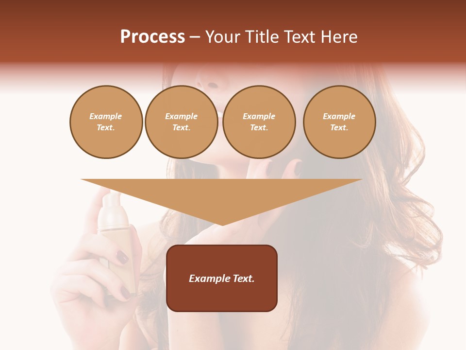 A Beautiful Woman Holding A Bottle Of Perfume PowerPoint Template