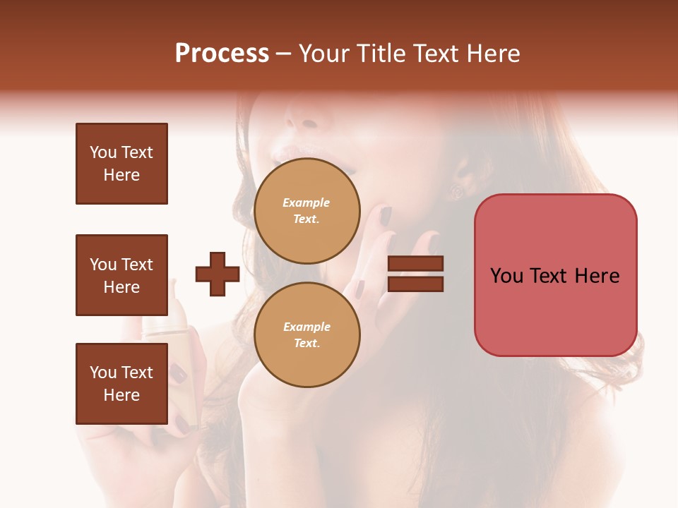 A Beautiful Woman Holding A Bottle Of Perfume PowerPoint Template