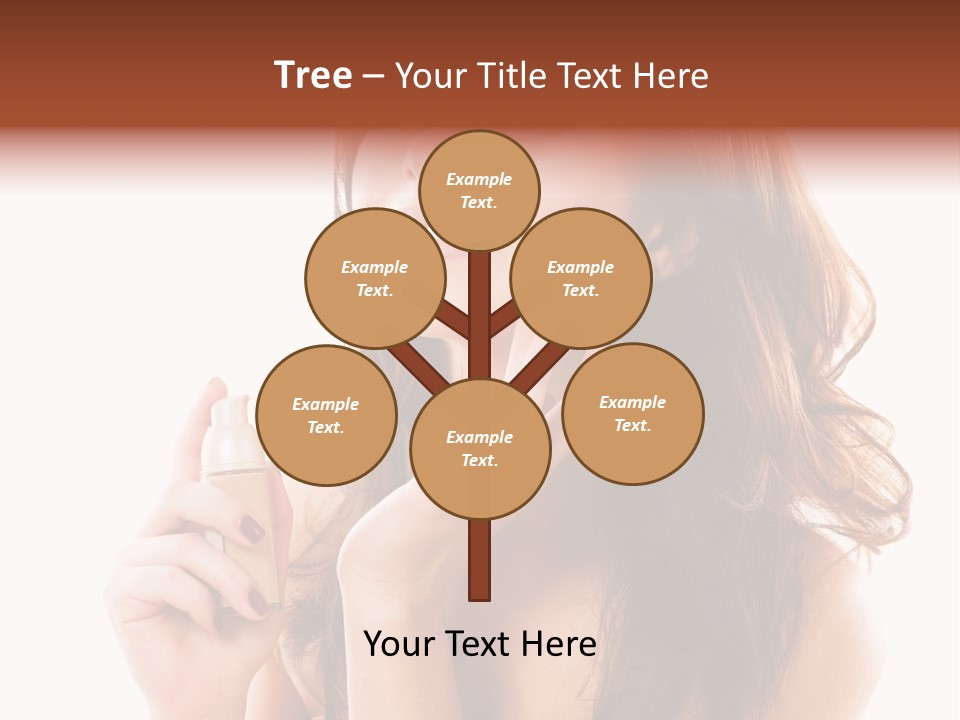 A Beautiful Woman Holding A Bottle Of Perfume PowerPoint Template