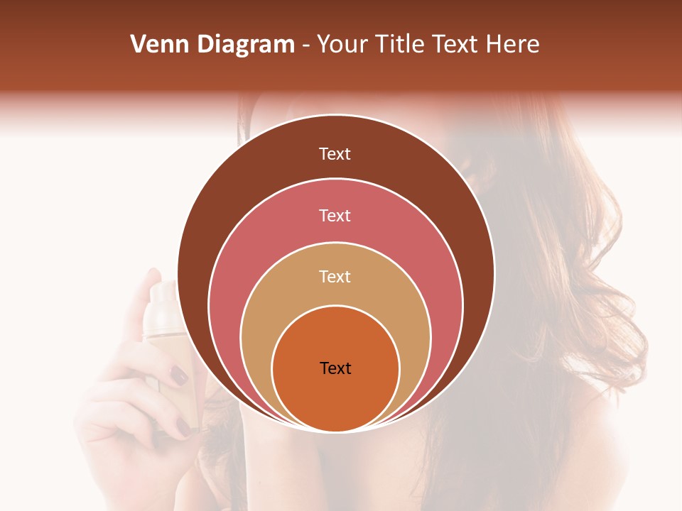 A Beautiful Woman Holding A Bottle Of Perfume PowerPoint Template