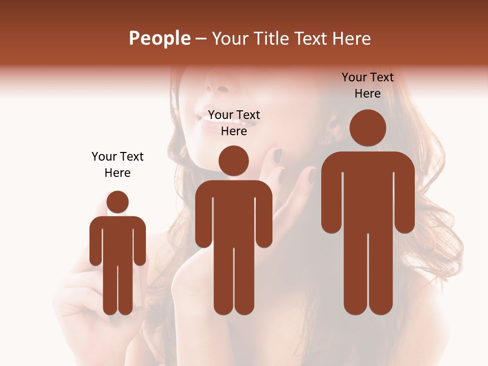 A Beautiful Woman Holding A Bottle Of Perfume PowerPoint Template