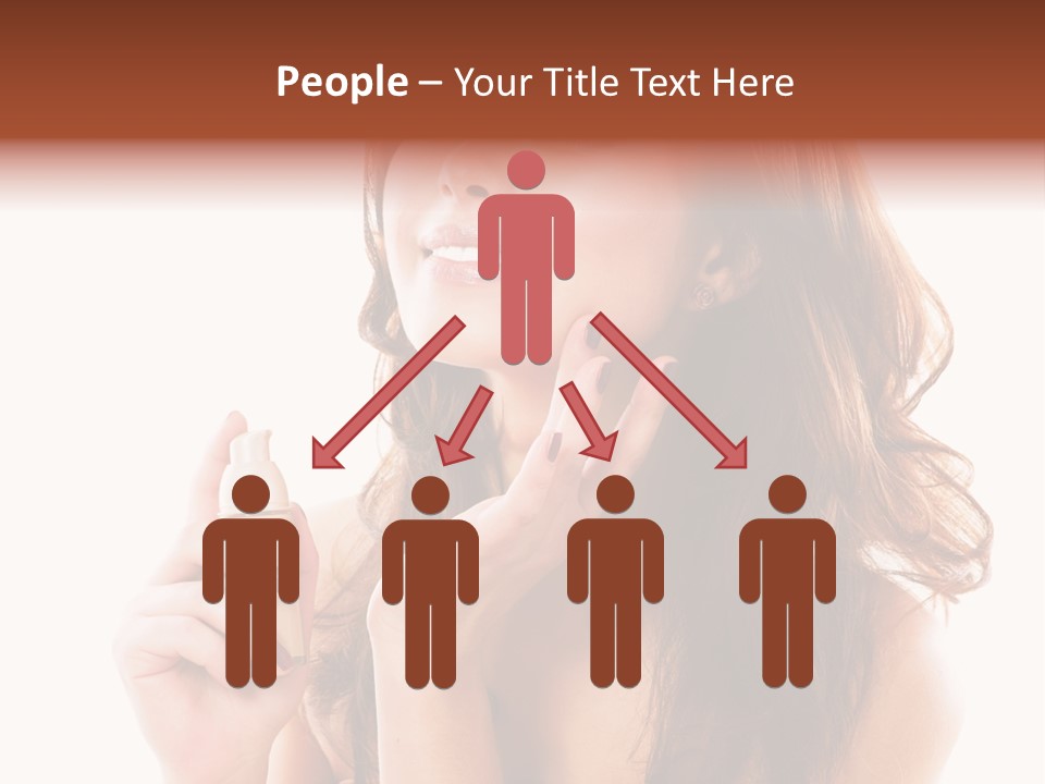 A Beautiful Woman Holding A Bottle Of Perfume PowerPoint Template