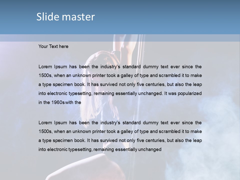 A Woman In A Pole Dancing Pose On A Stage PowerPoint Template