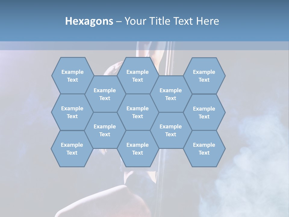 A Woman In A Pole Dancing Pose On A Stage PowerPoint Template