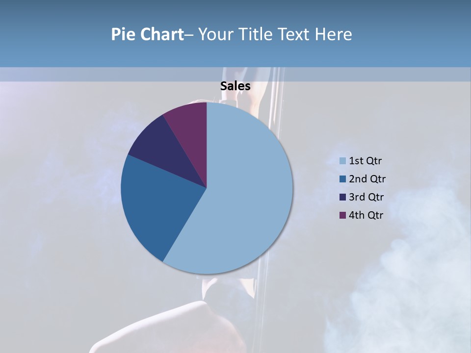 A Woman In A Pole Dancing Pose On A Stage PowerPoint Template