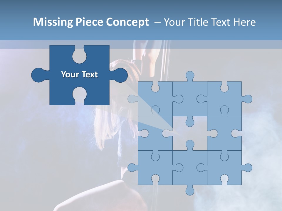 A Woman In A Pole Dancing Pose On A Stage PowerPoint Template