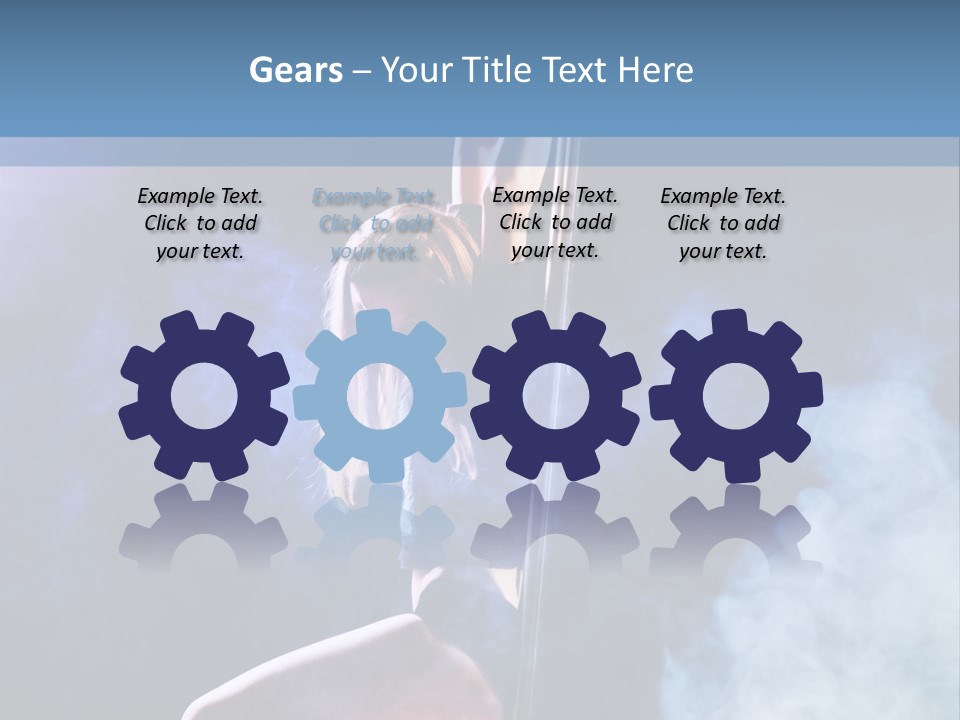 A Woman In A Pole Dancing Pose On A Stage PowerPoint Template