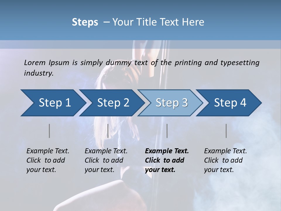 A Woman In A Pole Dancing Pose On A Stage PowerPoint Template