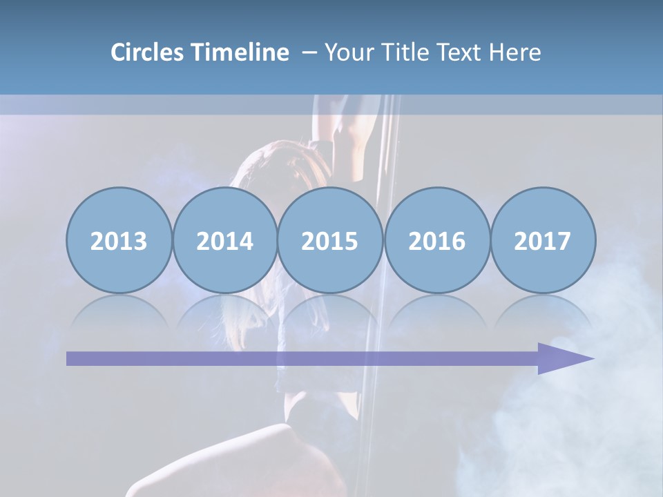 A Woman In A Pole Dancing Pose On A Stage PowerPoint Template