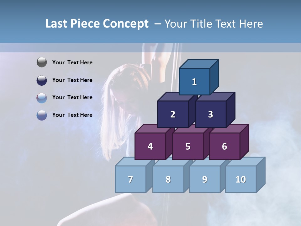 A Woman In A Pole Dancing Pose On A Stage PowerPoint Template