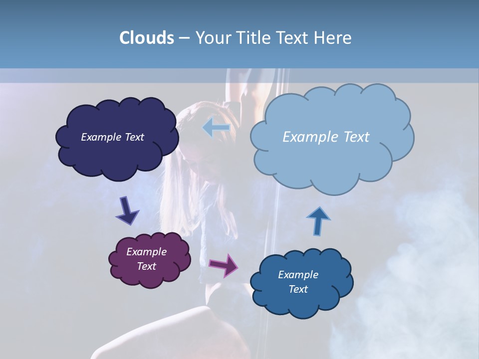 A Woman In A Pole Dancing Pose On A Stage PowerPoint Template