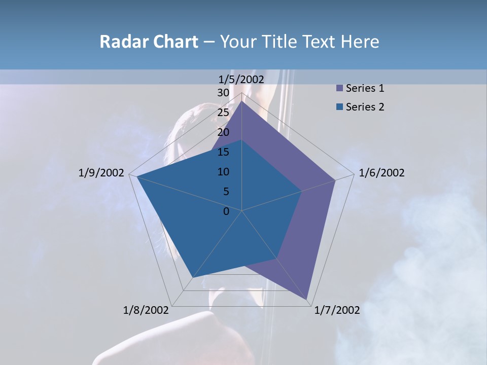 A Woman In A Pole Dancing Pose On A Stage PowerPoint Template