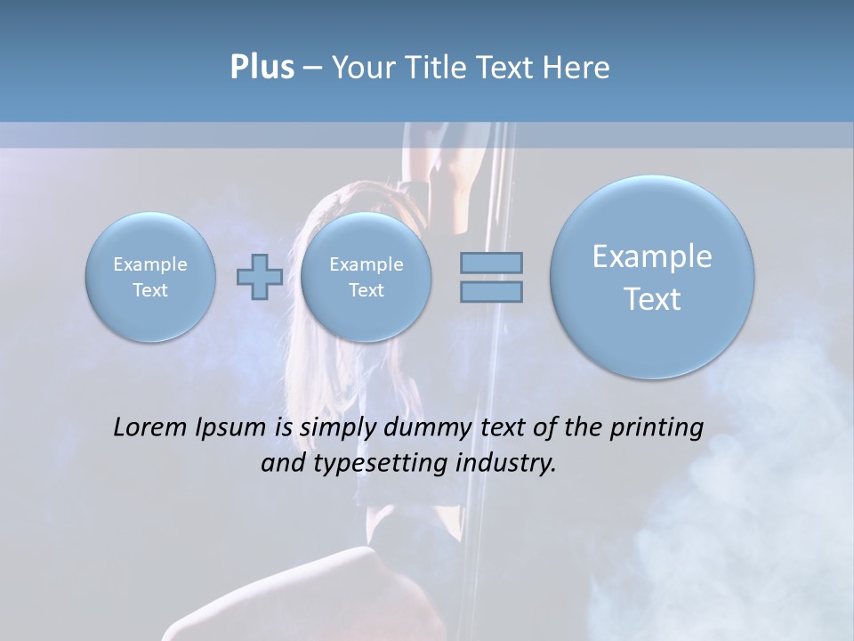 A Woman In A Pole Dancing Pose On A Stage PowerPoint Template