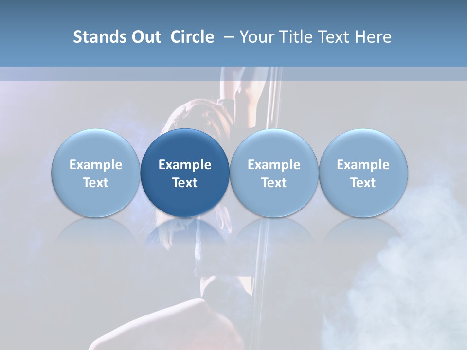 A Woman In A Pole Dancing Pose On A Stage PowerPoint Template