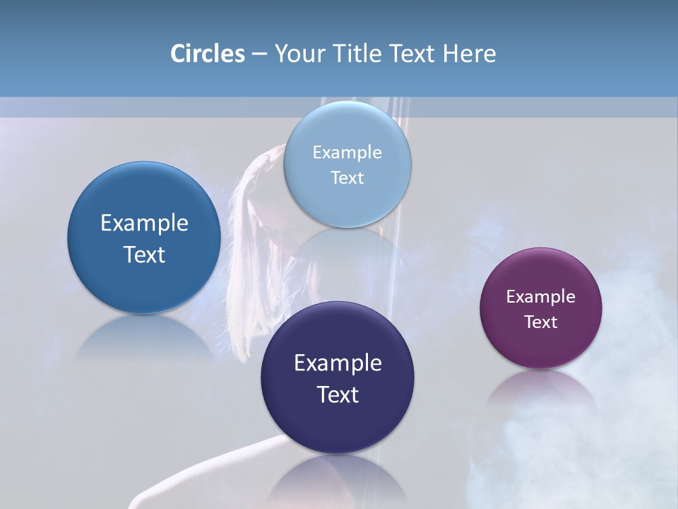 A Woman In A Pole Dancing Pose On A Stage PowerPoint Template