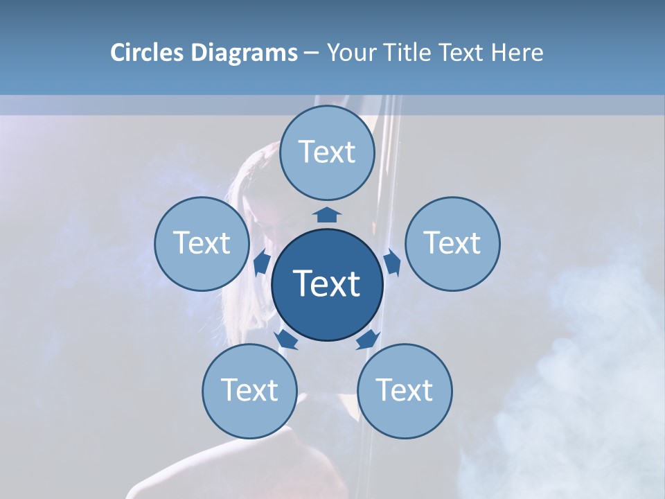 A Woman In A Pole Dancing Pose On A Stage PowerPoint Template