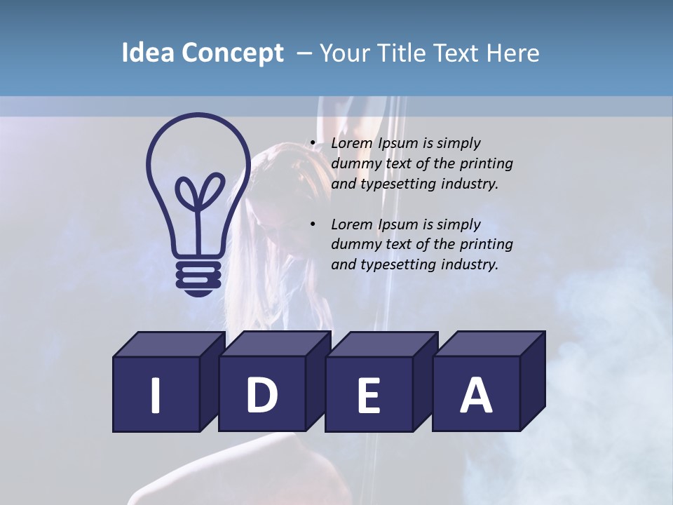 A Woman In A Pole Dancing Pose On A Stage PowerPoint Template