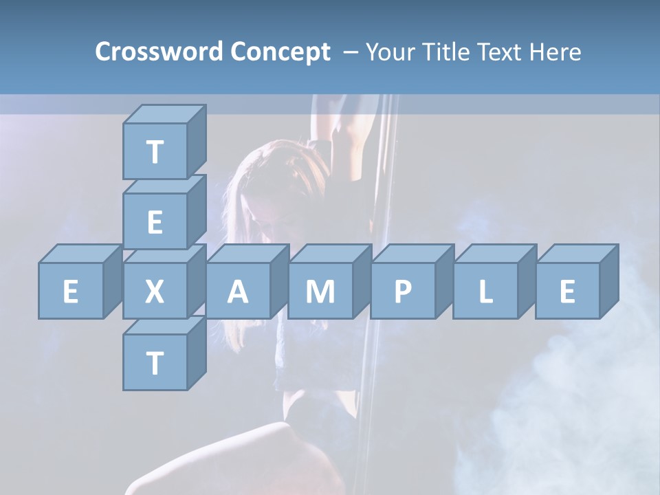 A Woman In A Pole Dancing Pose On A Stage PowerPoint Template