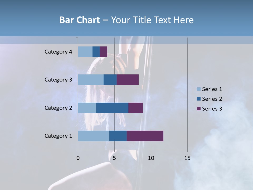 A Woman In A Pole Dancing Pose On A Stage PowerPoint Template