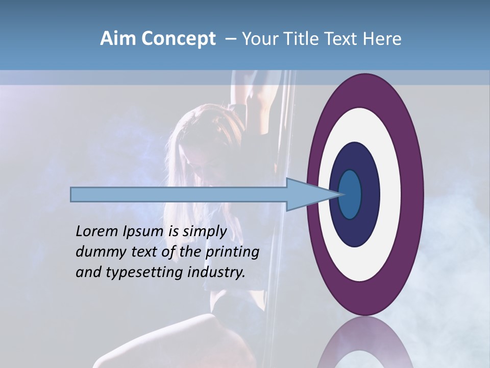 A Woman In A Pole Dancing Pose On A Stage PowerPoint Template