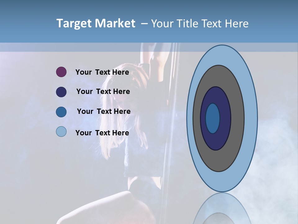 A Woman In A Pole Dancing Pose On A Stage PowerPoint Template