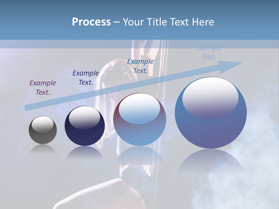 A Woman In A Pole Dancing Pose On A Stage PowerPoint Template