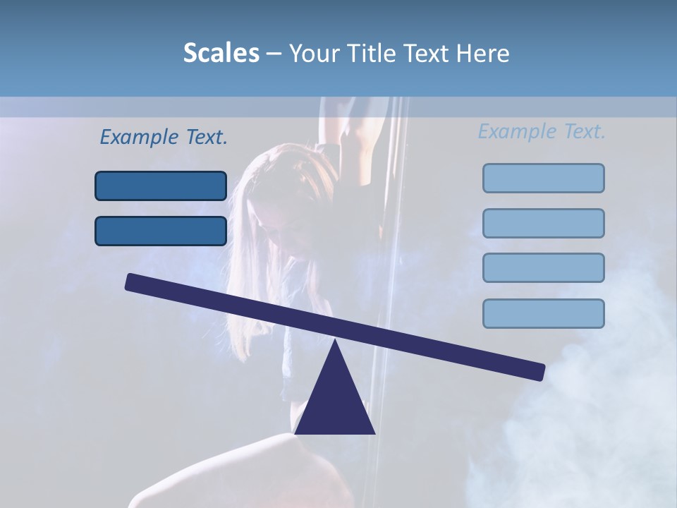 A Woman In A Pole Dancing Pose On A Stage PowerPoint Template