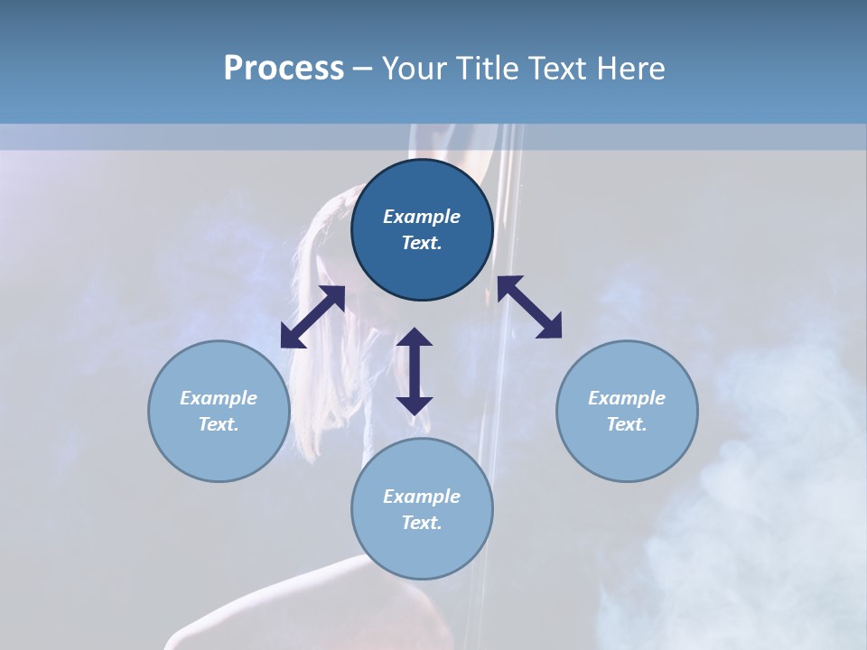 A Woman In A Pole Dancing Pose On A Stage PowerPoint Template