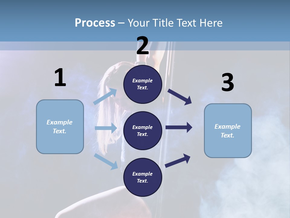 A Woman In A Pole Dancing Pose On A Stage PowerPoint Template