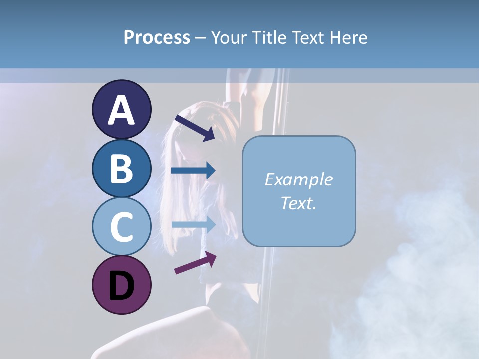 A Woman In A Pole Dancing Pose On A Stage PowerPoint Template