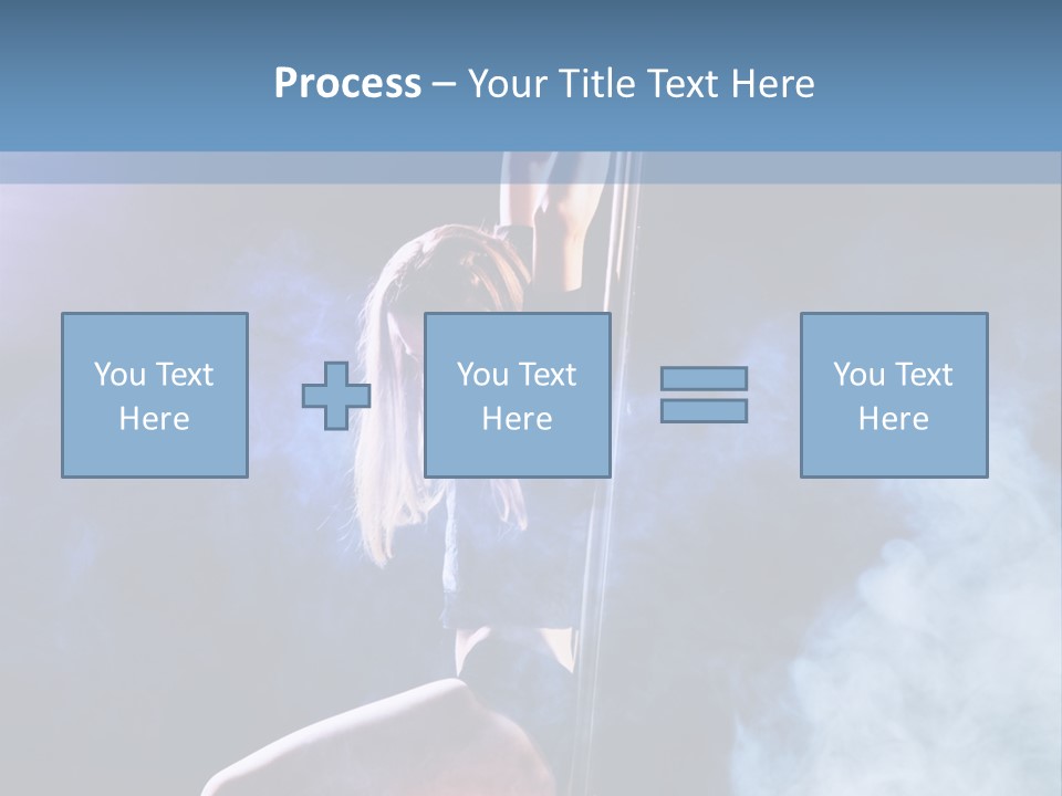 A Woman In A Pole Dancing Pose On A Stage PowerPoint Template