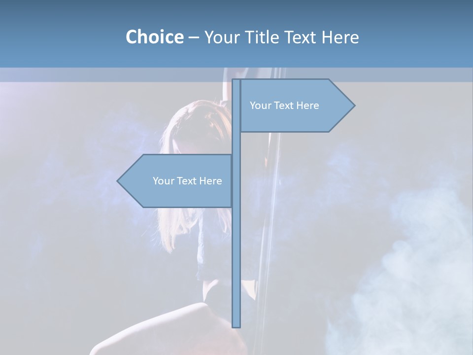 A Woman In A Pole Dancing Pose On A Stage PowerPoint Template