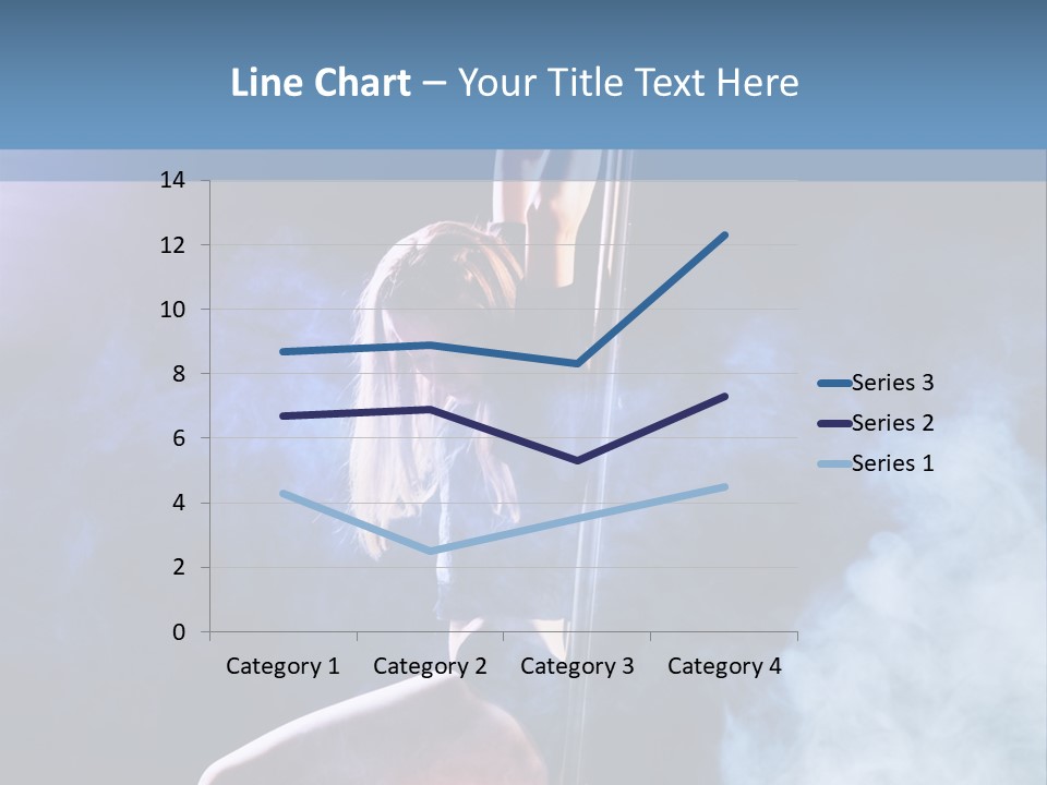 A Woman In A Pole Dancing Pose On A Stage PowerPoint Template