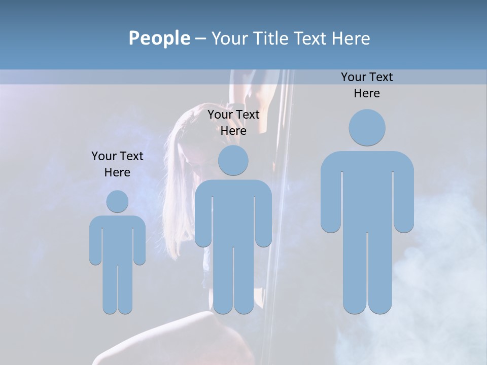 A Woman In A Pole Dancing Pose On A Stage PowerPoint Template