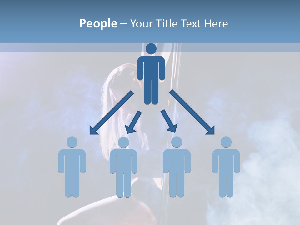 A Woman In A Pole Dancing Pose On A Stage PowerPoint Template