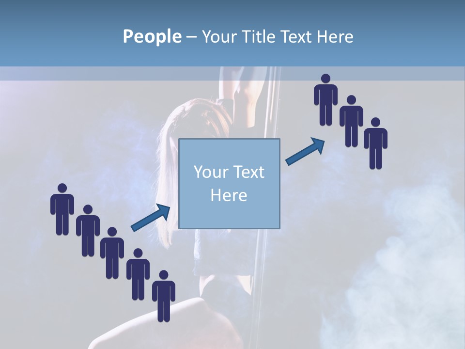 A Woman In A Pole Dancing Pose On A Stage PowerPoint Template